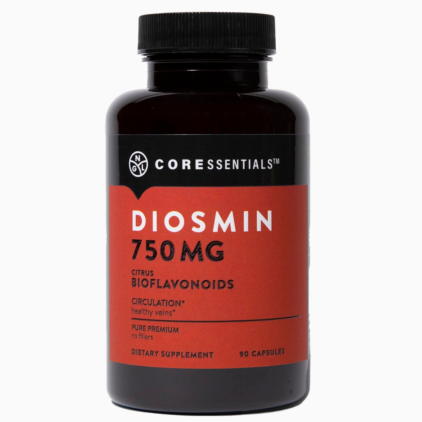 NGL Pure Diosmin 750 mg – Citrus Bioflavonoids for Blood Circulation & Leg Vein Health | 90 Capsules