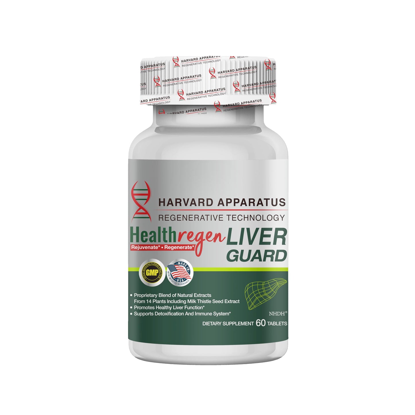 NHDH Harvard Apparatus Liver Cleanse Detox & Repair - 14-in-1 Herbal Support, 60 Tablets