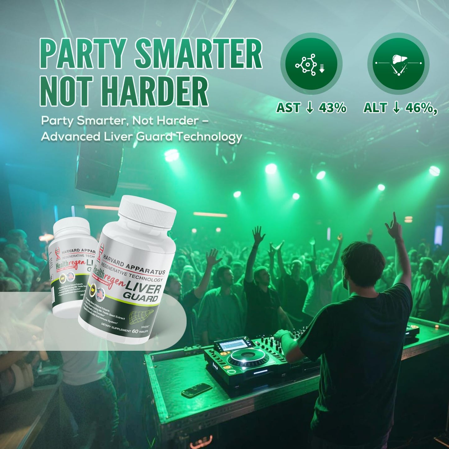 NHDH Harvard Apparatus Liver Cleanse Detox & Repair - 14-in-1 Herbal Support, 60 Tablets