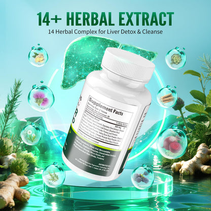 NHDH Harvard Liver Detox – 14-in-1 Herbal Cleanse & Repair, 60 Tablets