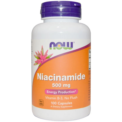 Niacinamide 500mg 100 Capsules (Pack of 2) | Non-GMO • Vegan • GMP