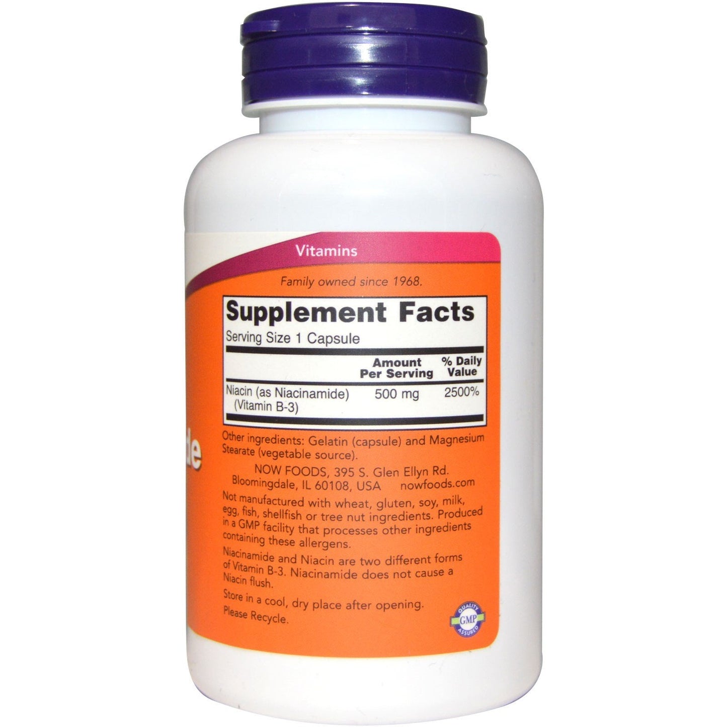 Niacinamide 500mg 100 Capsules (Pack of 2) | Non-GMO • Vegan • GMP