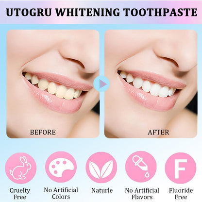 Nicotinamide Whitening Toothpaste - Enamel Protection, Fresh Breath & Stain Removal | Fluoride-Free for Sensitive Teeth (3.8oz/100g, 2P)
