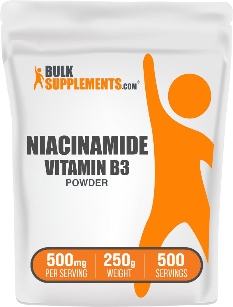 Niacinamide Powder 500mg (Vitamin B3) - 250g Gluten Free | BulkSupplements