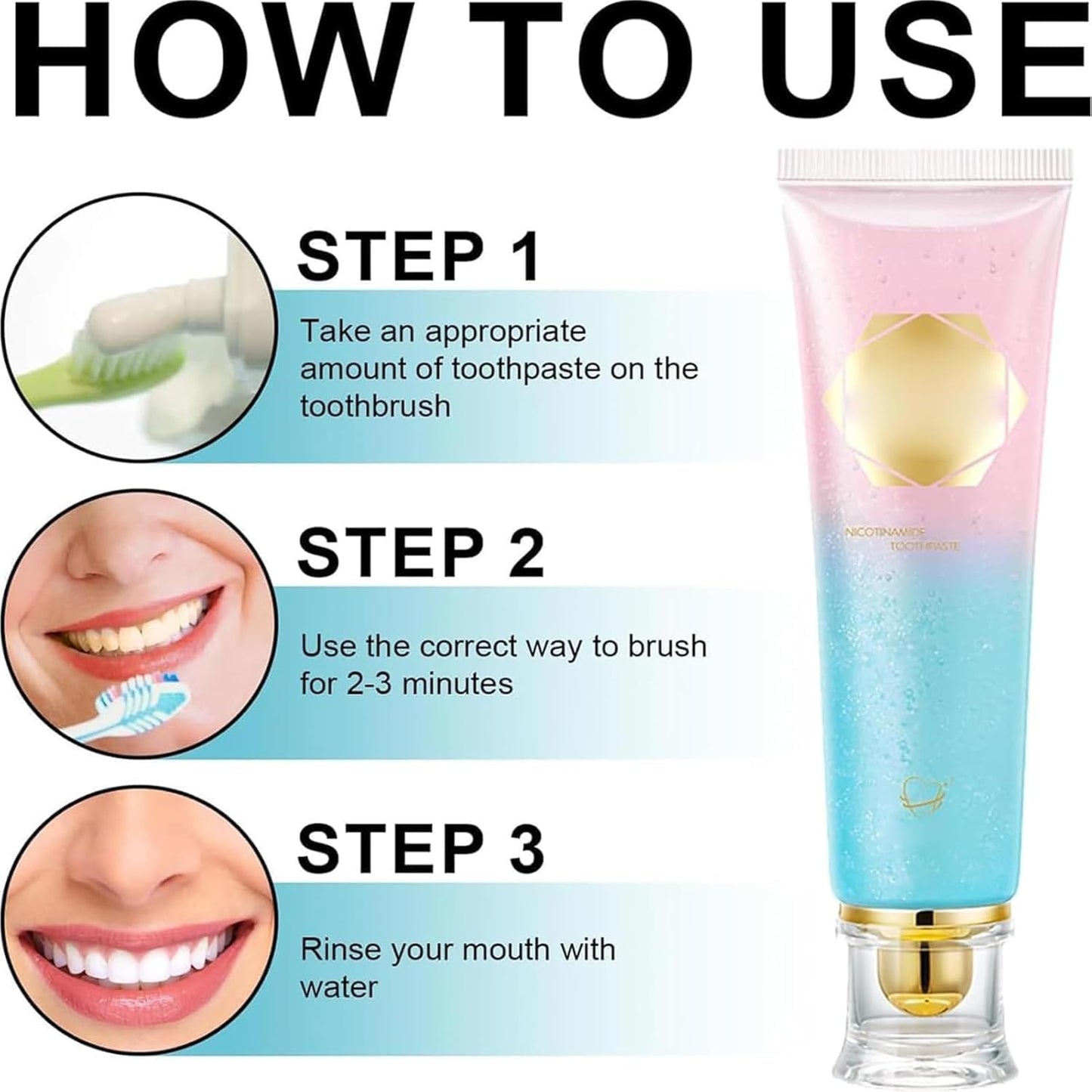 Niacinamide Whitening Toothpaste – Enamel Safe, Fluoride-Free, Vegan | Fresh Mint