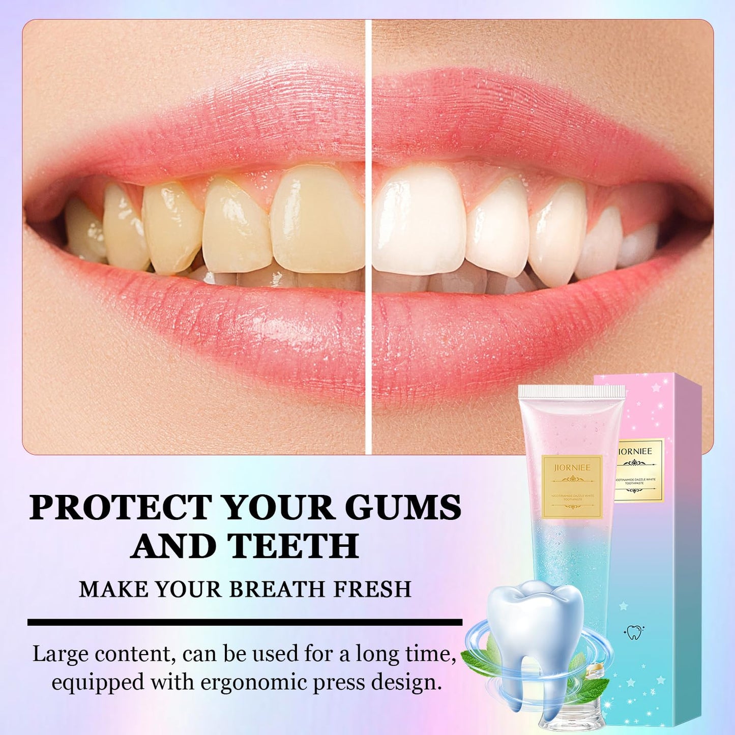 2PCS Niacinamide Toothpaste – Whitening, Enamel Repair & Fresh Breath
