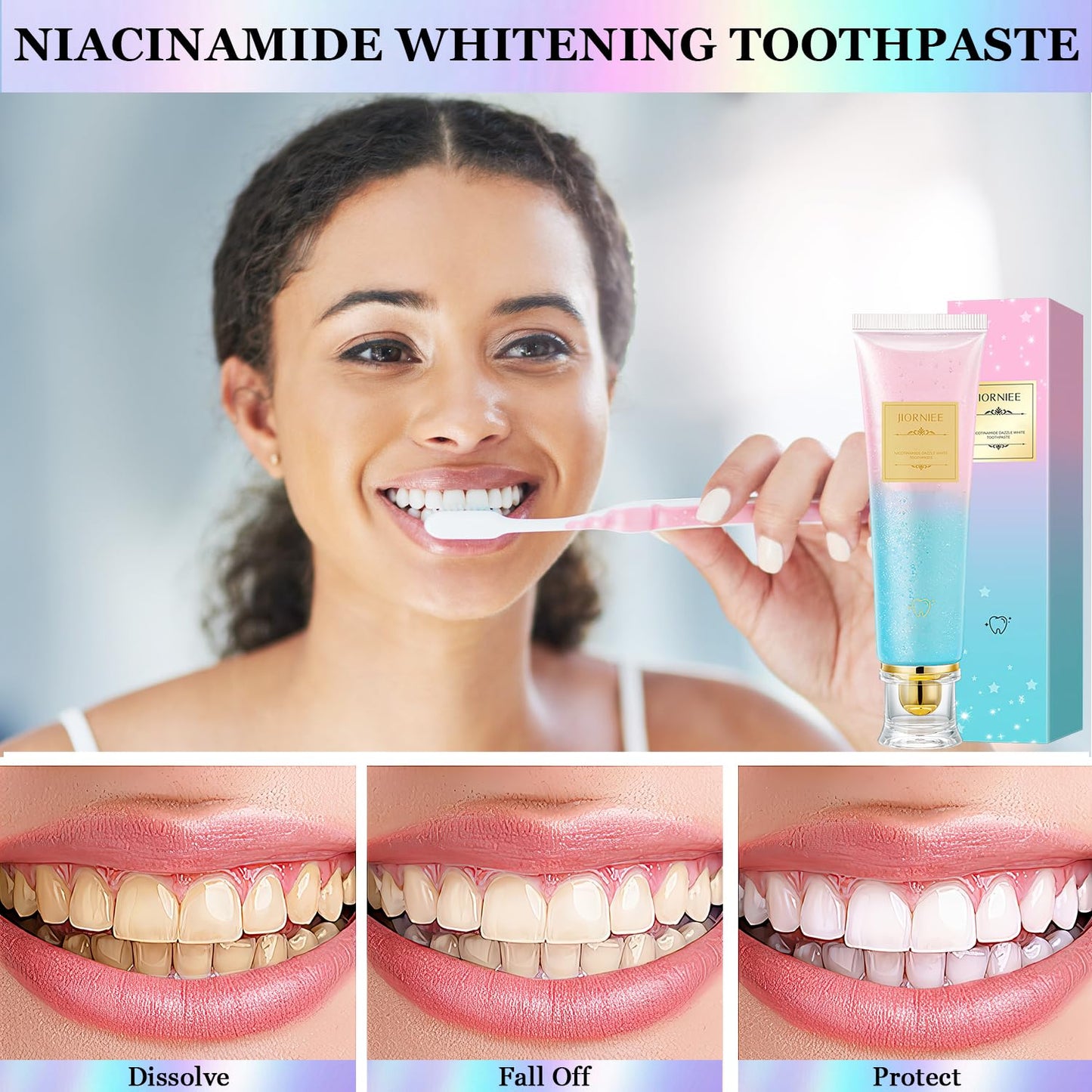 2PCS Niacinamide Toothpaste – Whitening, Enamel Repair & Fresh Breath