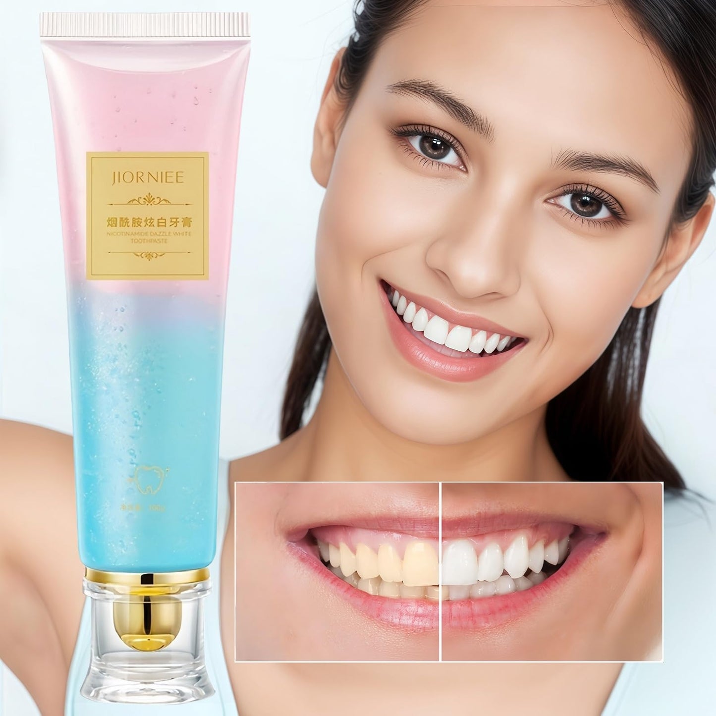 2 Pcs Niacinamide Whitening Toothpaste – Deep Stain Removal & Fresh Breath