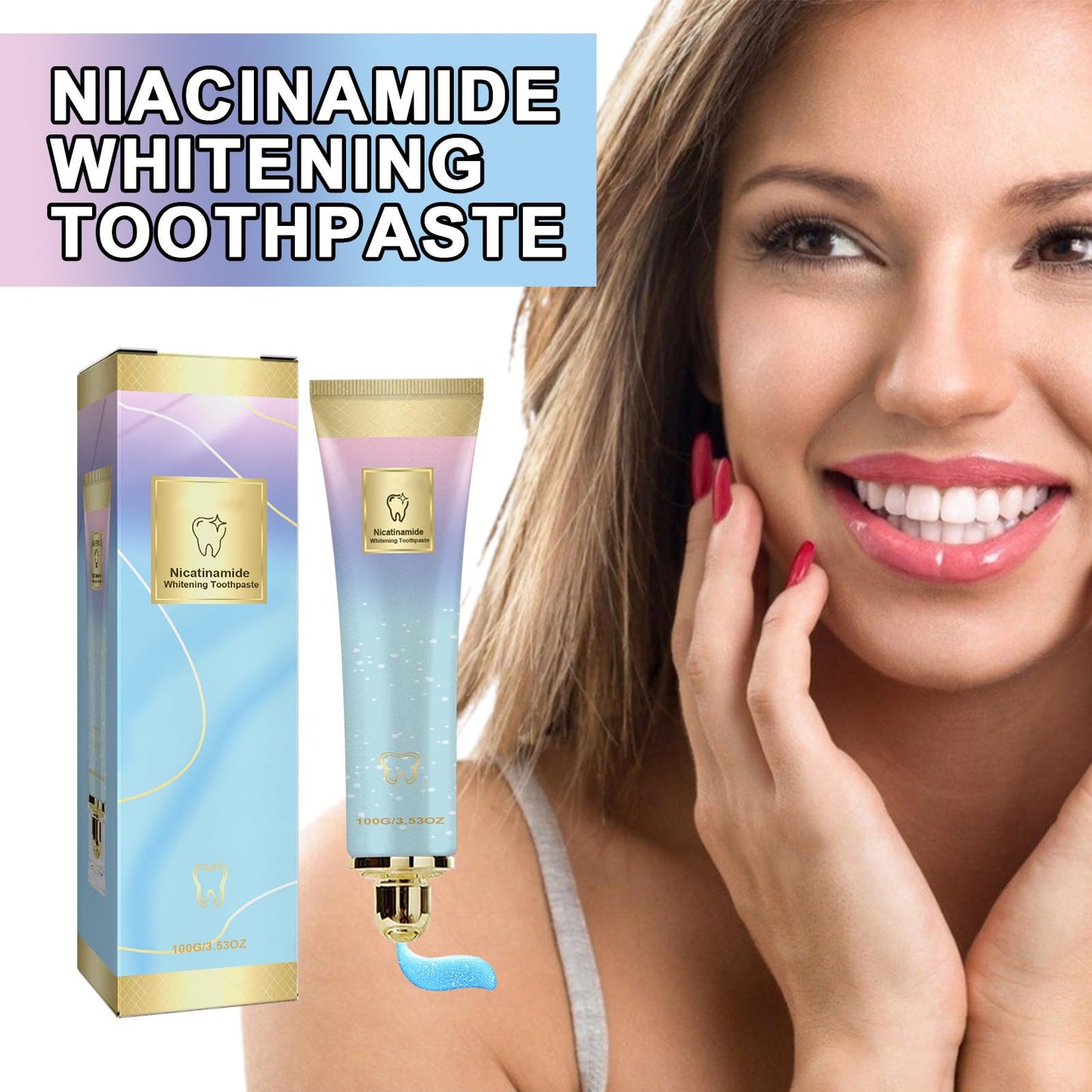 Niacinamide Whitening Toothpaste for Adults – Deep Stain Removal & Gum Health