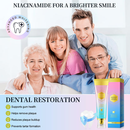 Niacinamide Whitening Toothpaste – Whitens Teeth, Protects Enamel, Freshens Breath for Sensitive Teeth