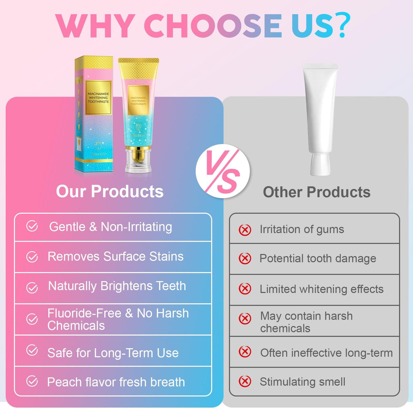 Niacinamide Whitening Toothpaste – Enamel Repair & Fresh Breath (1 Pack)