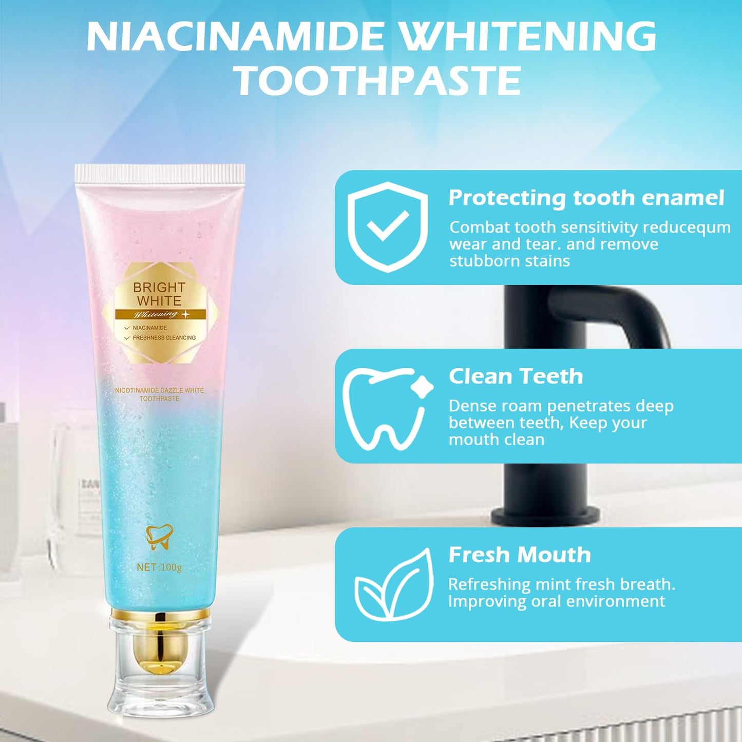 Niacinamide Whitening Toothpaste – 3 Pack Mint | YanxiananYagao
