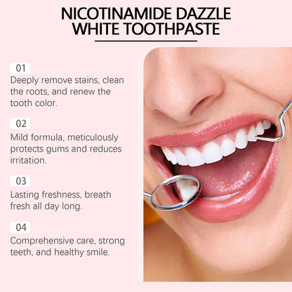 Niacinamide Whitening Toothpaste – Deep Cleaning & Fresh Breath (1 Pcs)