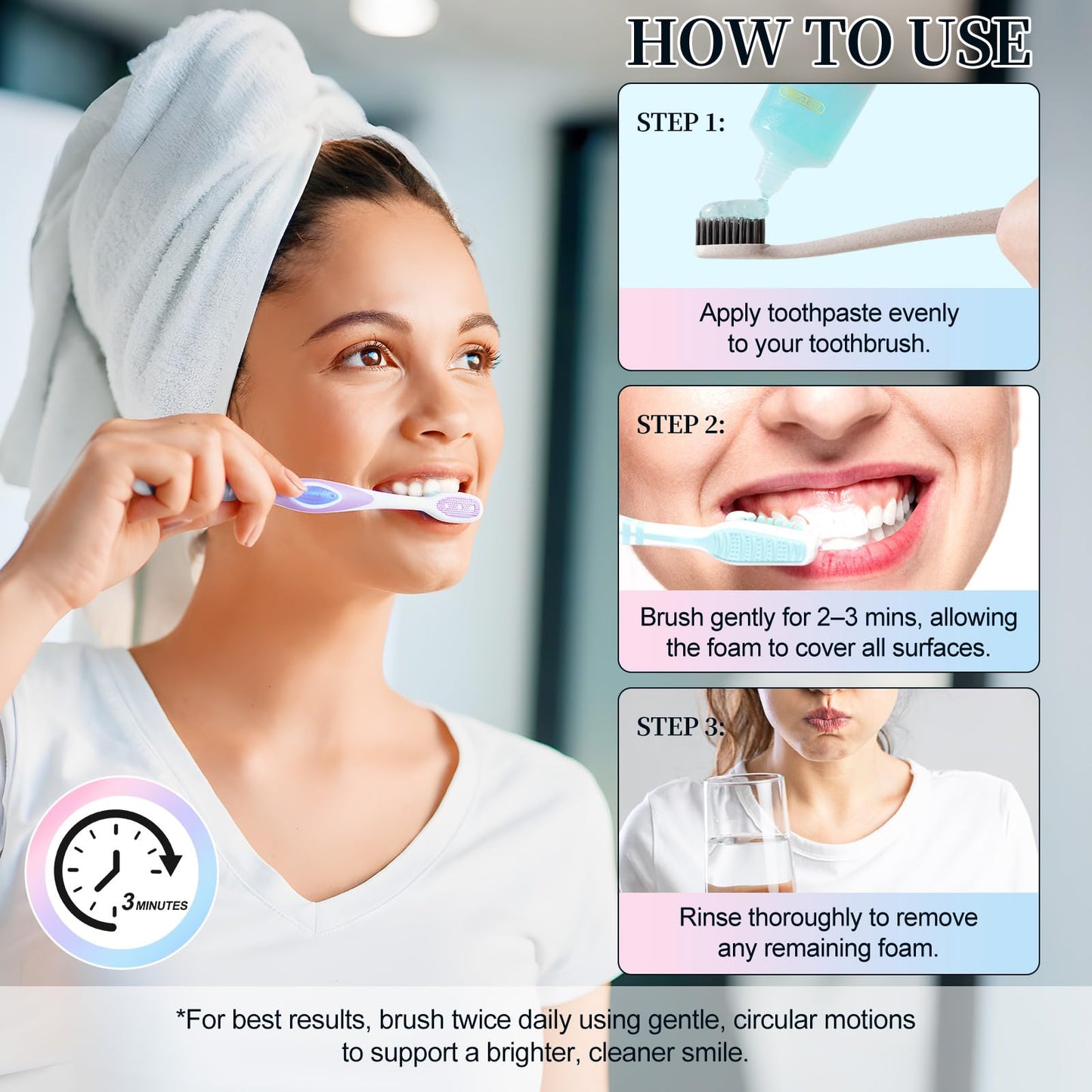 Niacinamide Whitening Toothpaste 100g – Fresh Breath, Stain Removal & Gum Care
