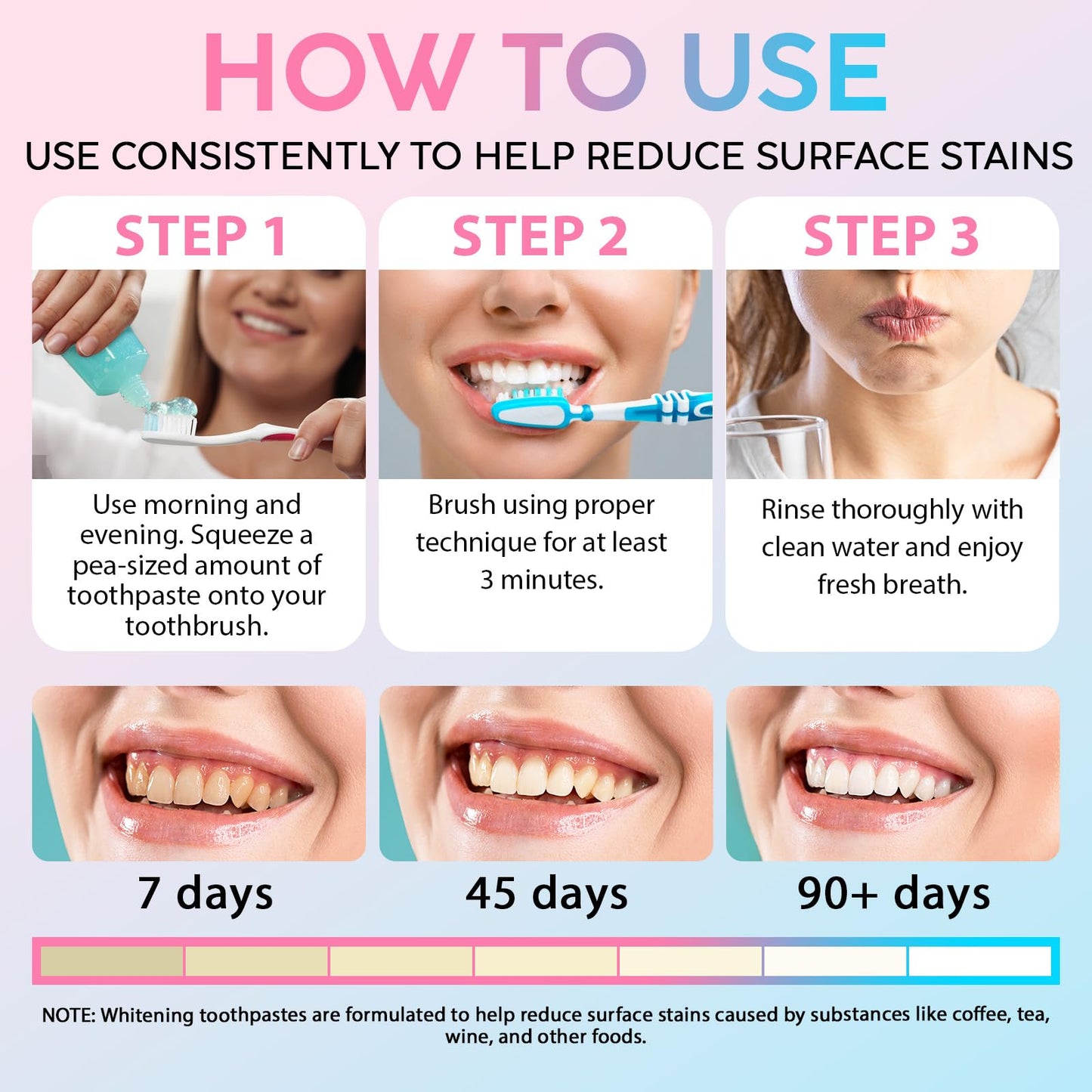 Niacinamide Whitening Toothpaste - Gum Care, Enamel Protection, Fluoride-Free