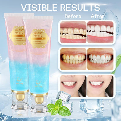 2PC Niacinamide Whitening Toothpaste – Gentle Mint, Fresh Breath & Stain Removal