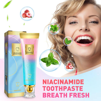 2Pcs Niacinamide Whitening Toothpaste – Bright White, Fresh Breath, Stain Removal