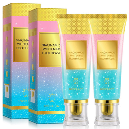 Niacinamide Whitening Toothpaste 2 Pack – Fluoride-Free, Enamel Repair & Fresh Breath