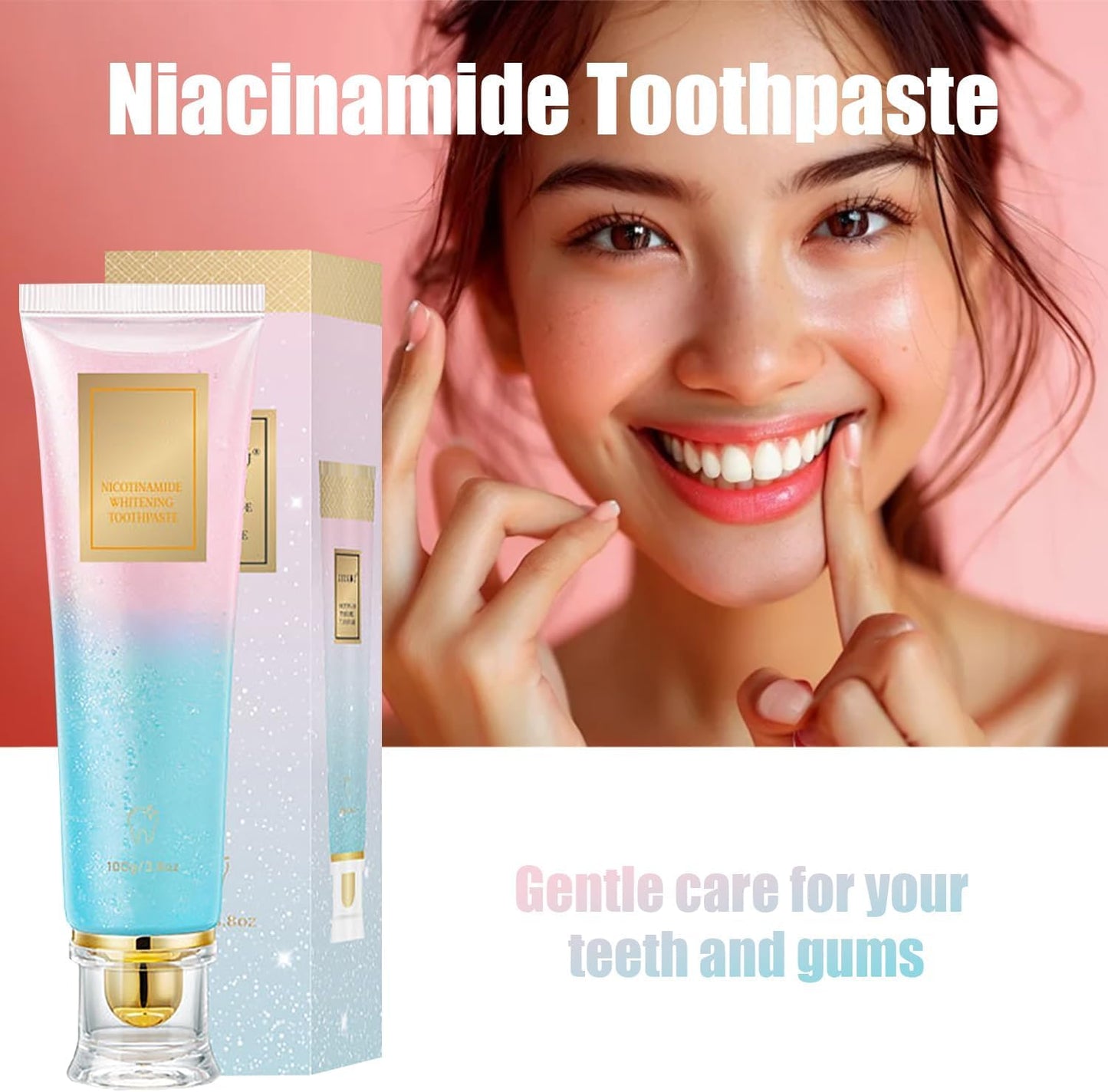 Niacinamide Whitening Toothpaste | Whiter Teeth & Fresh Breath | Enamel Safe