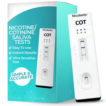 Nicotests Ultra-Sensitive Smoking Test Kit - Saliva Nicotine 10 ng | 5-Pack