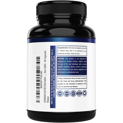 Nicotinamide Riboside 500mg (30 Count) NAD+ Booster – NR Supplement (USA Made)
