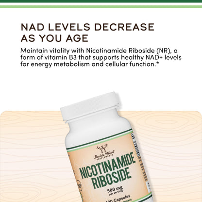Nicotinamide Riboside NR – NAD+ Support Supplement | Double Wood