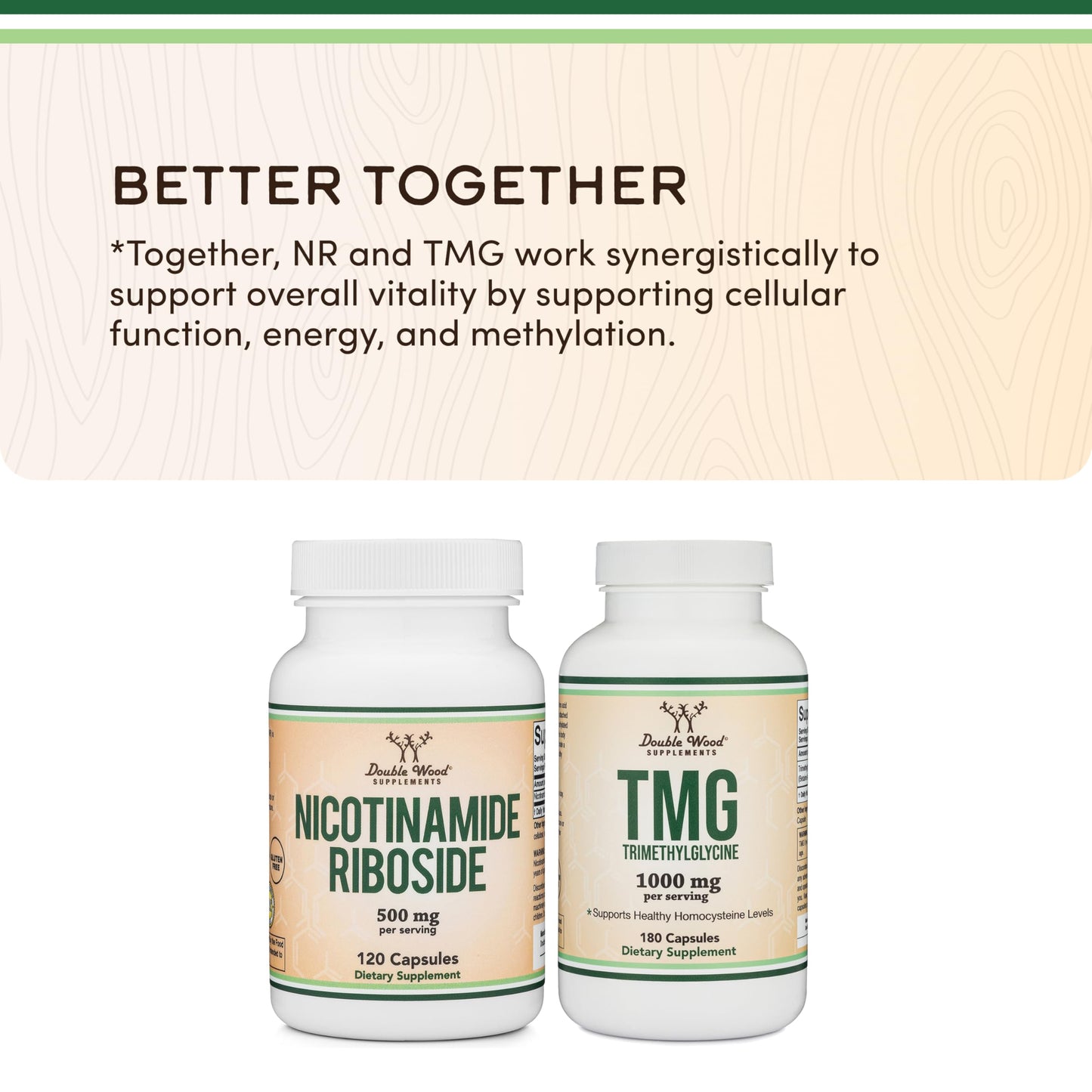 Nicotinamide Riboside NR – NAD+ Support Supplement | Double Wood