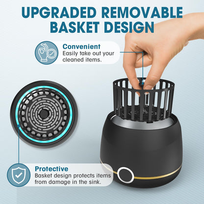Nicwell 200ml Ultrasonic Retainer Cleaner — 45kHz Digital Timer Cleaning Pod