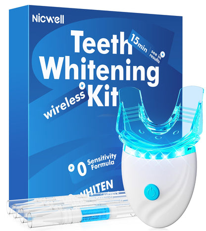 Nicwell Teeth Whitening Kit for Sensitive Teeth – 3x 35% Carbamide Peroxide + LED Light