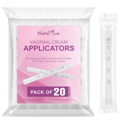 Nieteyrue Disposable Vaginal Applicators with Dosage Markings – 20 Pack