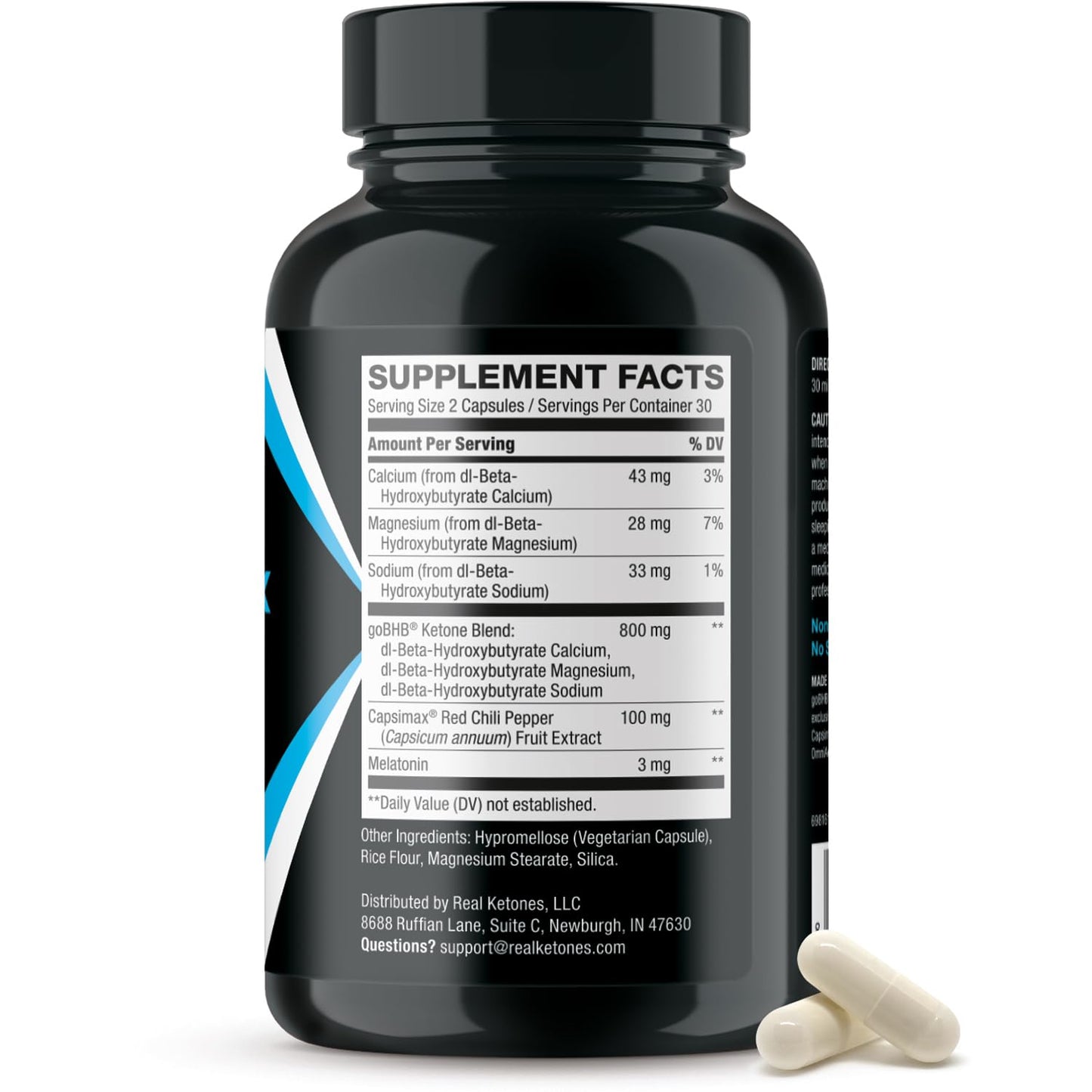 Night Burn Keto BHB Exogenous Ketones – Capsimax & Melatonin (60 Count)