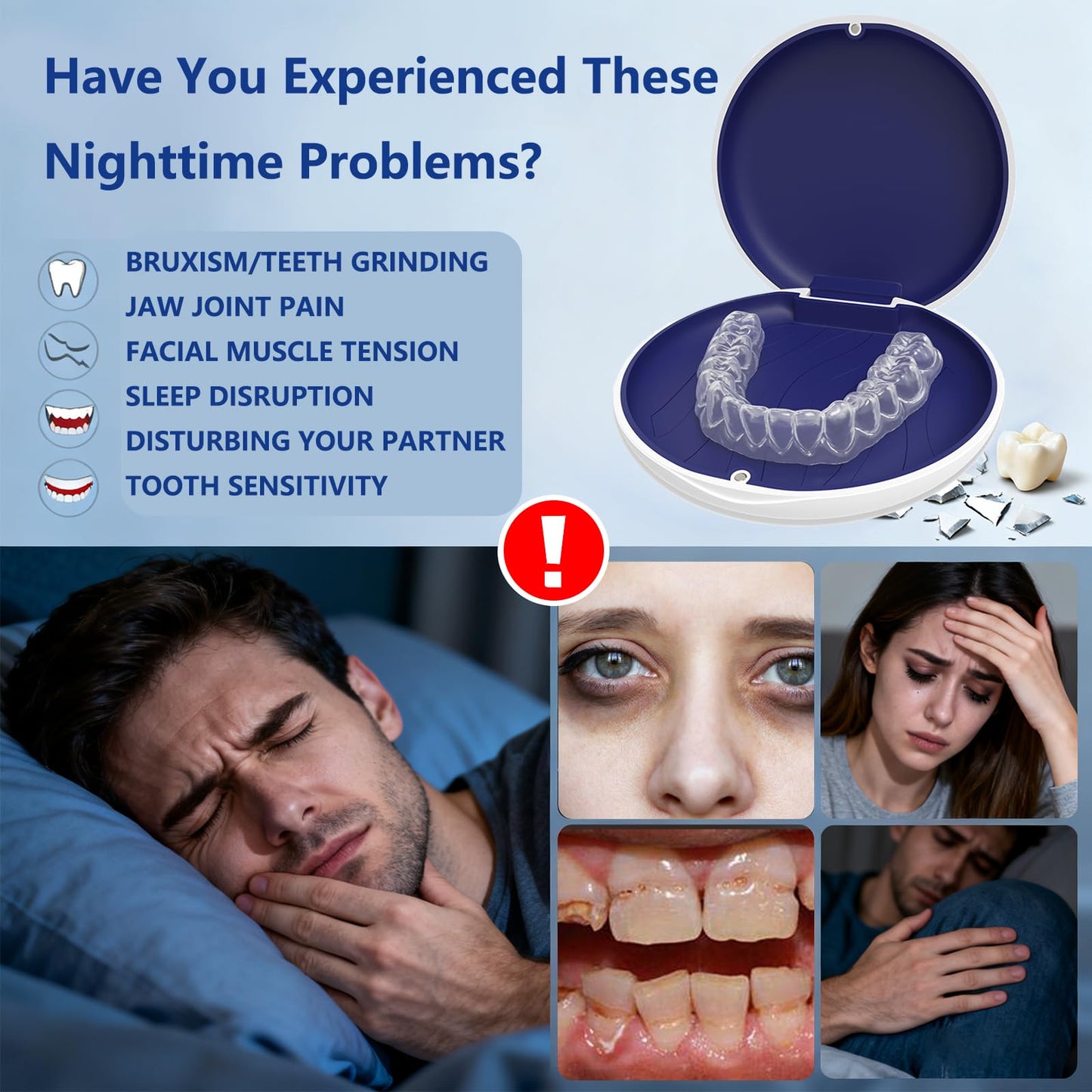 Custom Night Guard for Bruxism & Grinding — BPA-Free Mouthguard with Easy Mold Kit