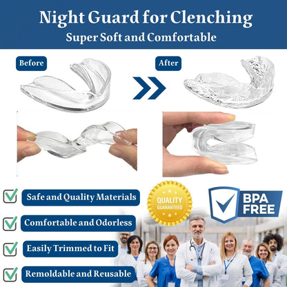 Mouth Guard for Clenching Teeth at Night - 4 Pcs Night Guards for Teeth Grinding