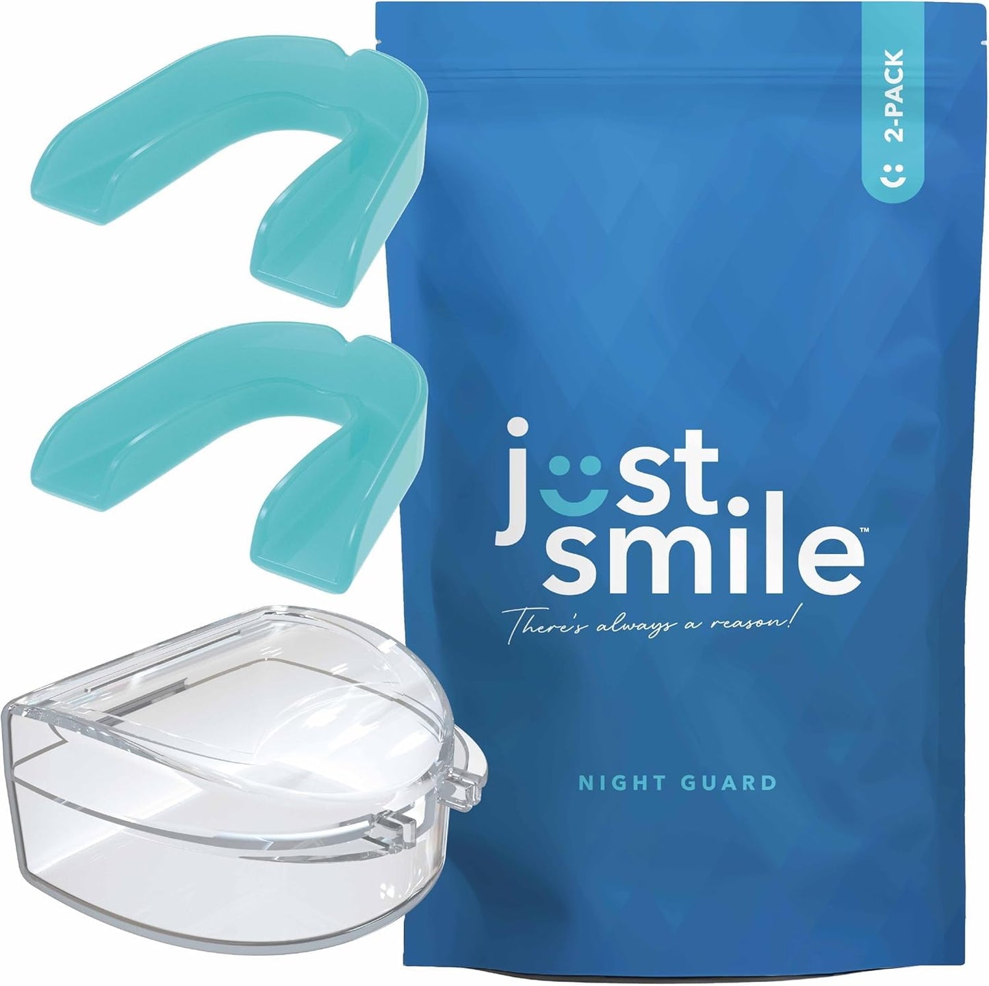 Night Guard for Teeth Grinding | Moldable Dental Mouth Guard – Aqua 2 Pack