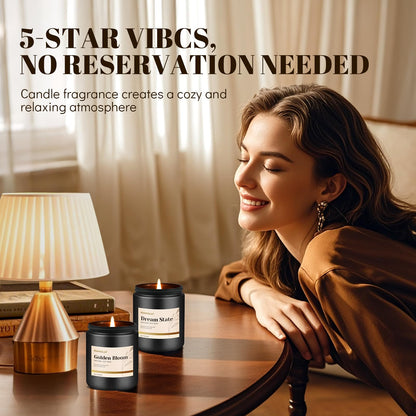 Hotel Scented Candles Set — 6 Pack Luxury Soy Wax Jar Candles for Home & Gifts