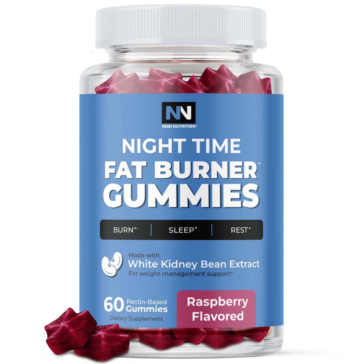 Night Time Fat Burner Gummies - Sleep Support & Metabolism Boost | 60ct