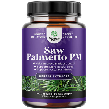 Nighttime Defense Saw Palmetto for Men – Prostate Support & Night Urination Relief