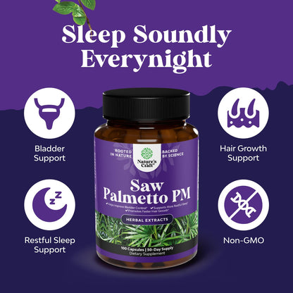 Nighttime Defense Saw Palmetto for Men – Prostate Support & Night Urination Relief