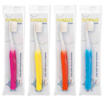 NIMBUS NIMBY Kid's Extra Soft Toothbrushes – For Sensitive Teeth & Gums (4 Pack)