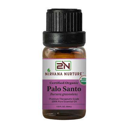 Nirvana Nurture Palo Santo Essential Oil – 100% Pure, USDA Certified Organic