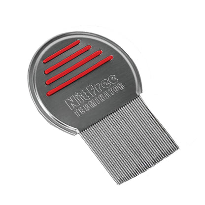 Nit Free Terminator Lice Comb - Professional Stainless Steel Lice Treatment Comb (Color May Vary) Pack of 1
