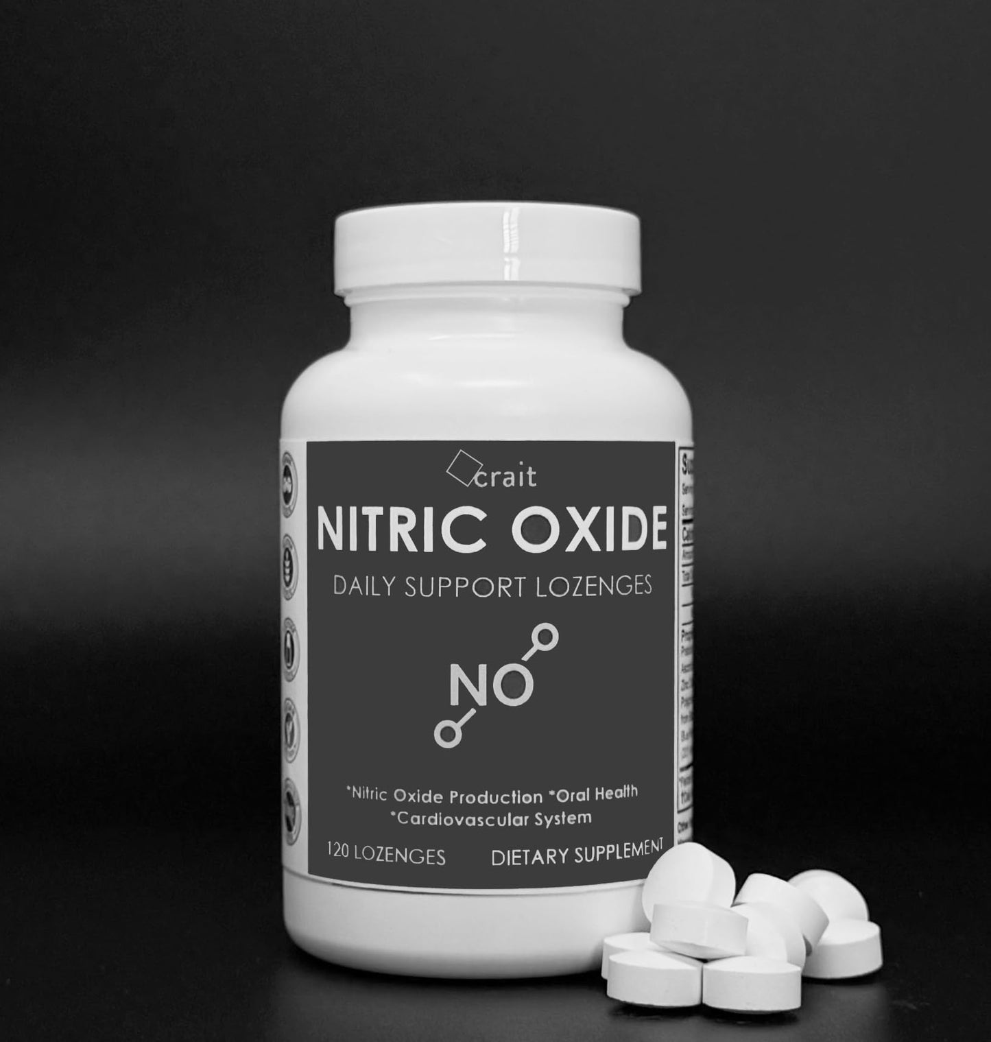 Nitric Oxide Lozenges 120 Count – Supports Blood Pressure, Circulation & Vascular Health