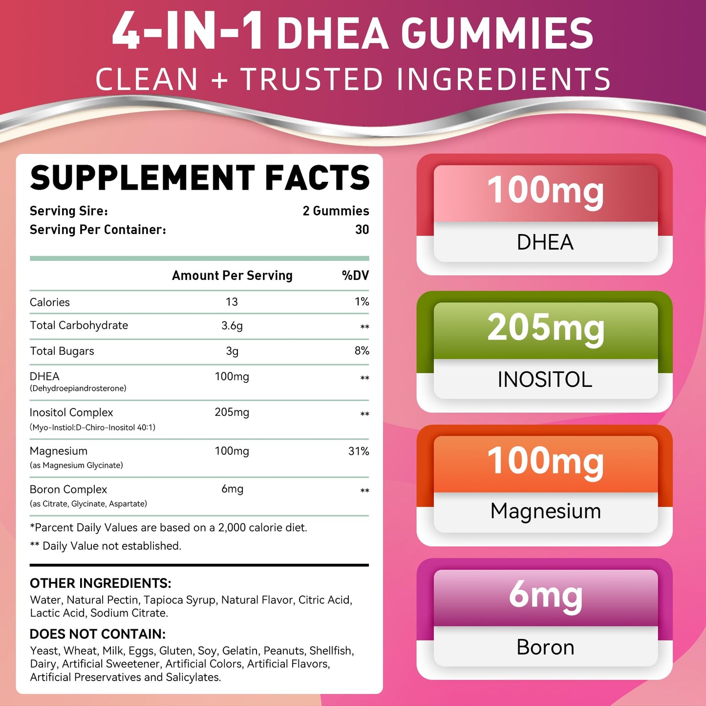 NIUTRLUXE DHEA Gummies 100mg for Women – Pro-Aging, Ovarian & Sleep Support (60 Count)
