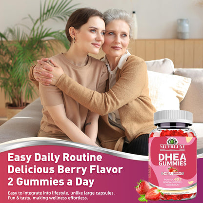 NIUTRLUXE DHEA Gummies 100mg for Women – Pro-Aging, Ovarian & Sleep Support (60 Count)