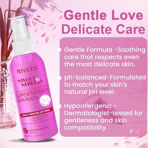 Nivexis Feminine Intimate Skin Spray – pH-Balanced, Hypoallergenic Vaginal Hygiene (4 fl oz)