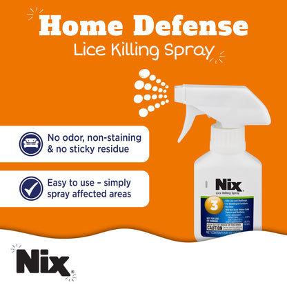 Nix Lice & Bed Bug Spray for Home Use — Odor-Free, Non-Staining (5 Fl Oz)