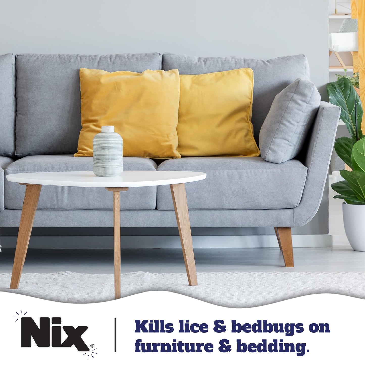 Nix Lice & Bed Bug Spray for Home Use — Odor-Free, Non-Staining (5 Fl Oz)