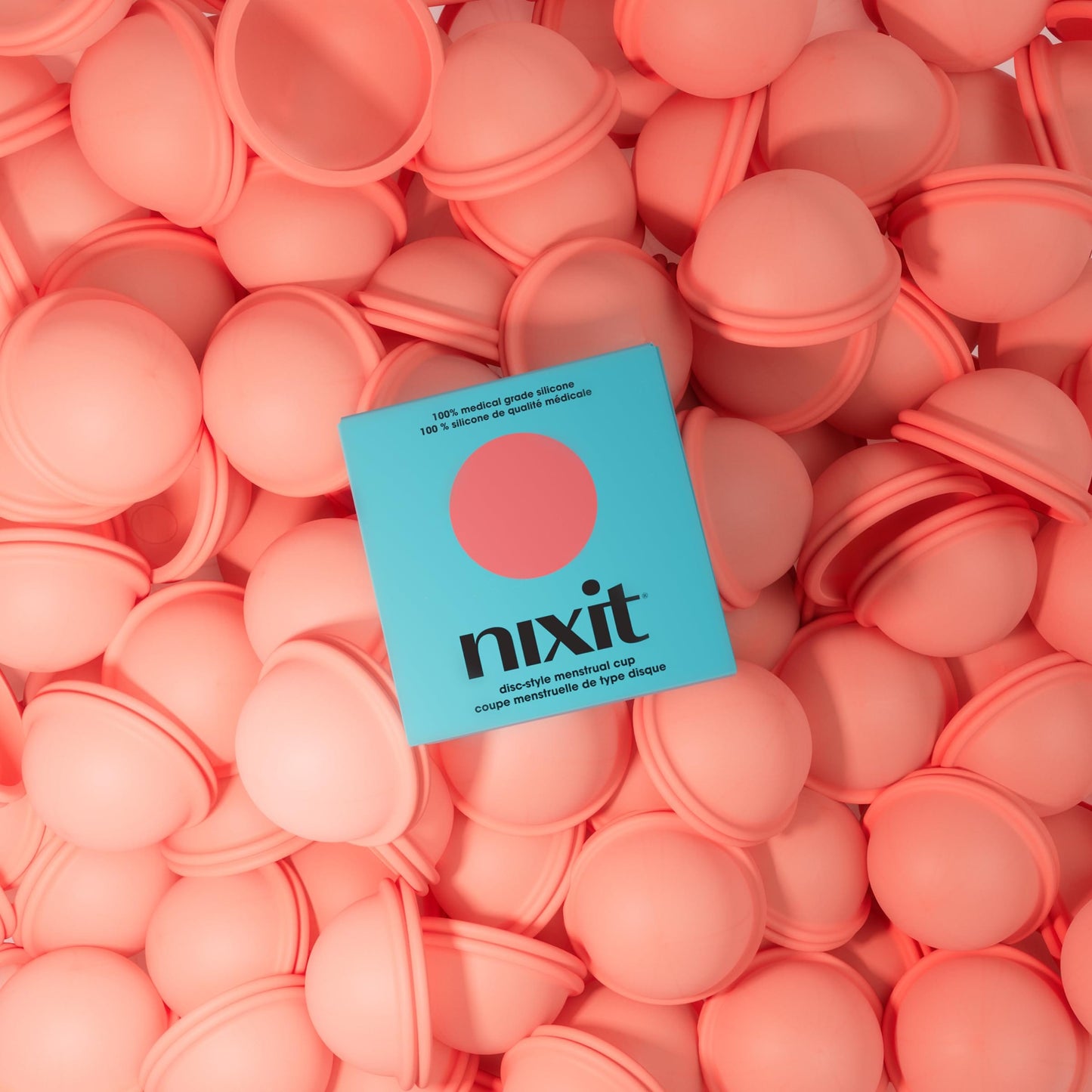 nixit Menstrual Disc | Ultra-Soft Medical-Grade Silicone | Reusable | Holds 2X Period Cup or 6 Tampons | 12-Hour Protection | Light & Heavy Flow | Menstrual Cup, Pad & Tampon Alternative