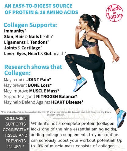 Nizen Marine Collagen PURE Powder – Unflavored, Non-Clumping, 5.29oz, Made in Japan