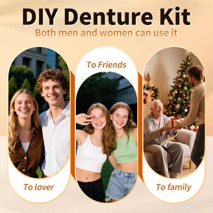 Denture Do it Yourself Full Set of Top and Bottom Fake Teeth to Create Your Perfect Smile at Home-NK03